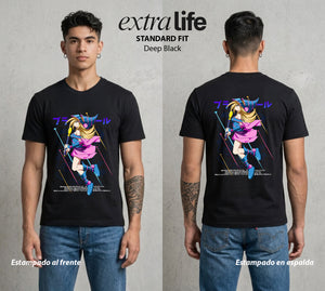 El Duelo de los Destinos | Maga Oscura #04686 - Playera Standard Fit | Deep Black - Foto en modelo