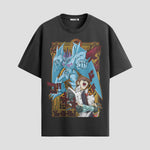 Playera urbana de anime y gaming ExtraLife MX, corte Standard Fit unisex ligero y transpirable en color Deep Black y Pure White, ropa de uso diario para gym y casual.