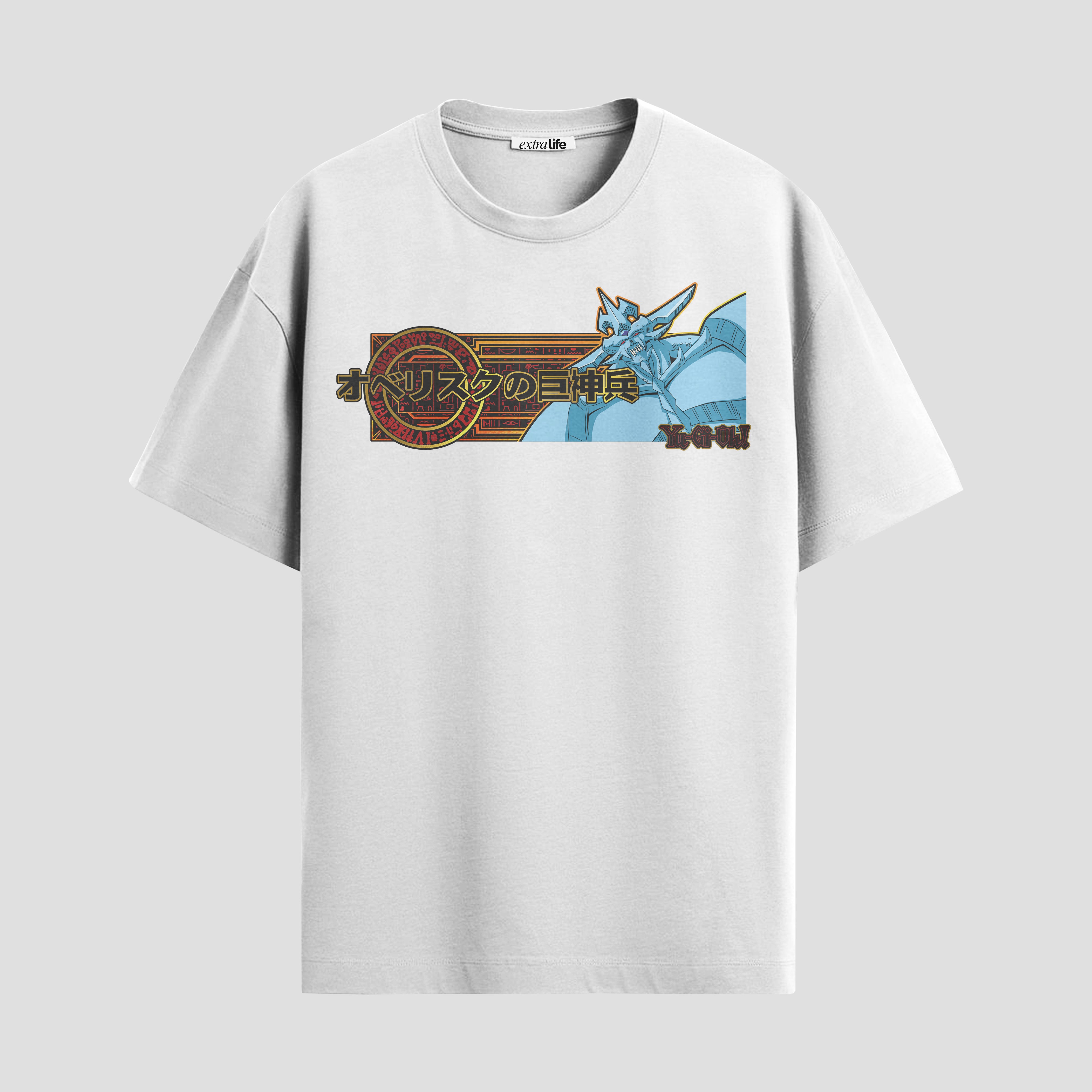 Playera urbana de anime y gaming ExtraLife MX, corte Standard Fit unisex ligero y transpirable en color Deep Black y Pure White, ropa de uso diario para gym y casual.