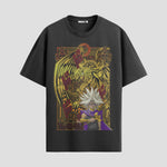 Playera urbana de anime y gaming ExtraLife MX, corte Standard Fit unisex ligero y transpirable en color Deep Black y Pure White, ropa de uso diario para gym y casual.