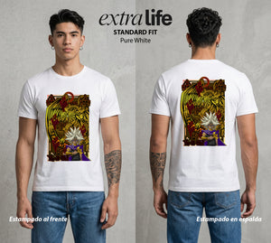 El Duelo de los Destinos | Dragón Alado del Sol #04690 - Playera Standard Fit | Pure White - Foto en modelo