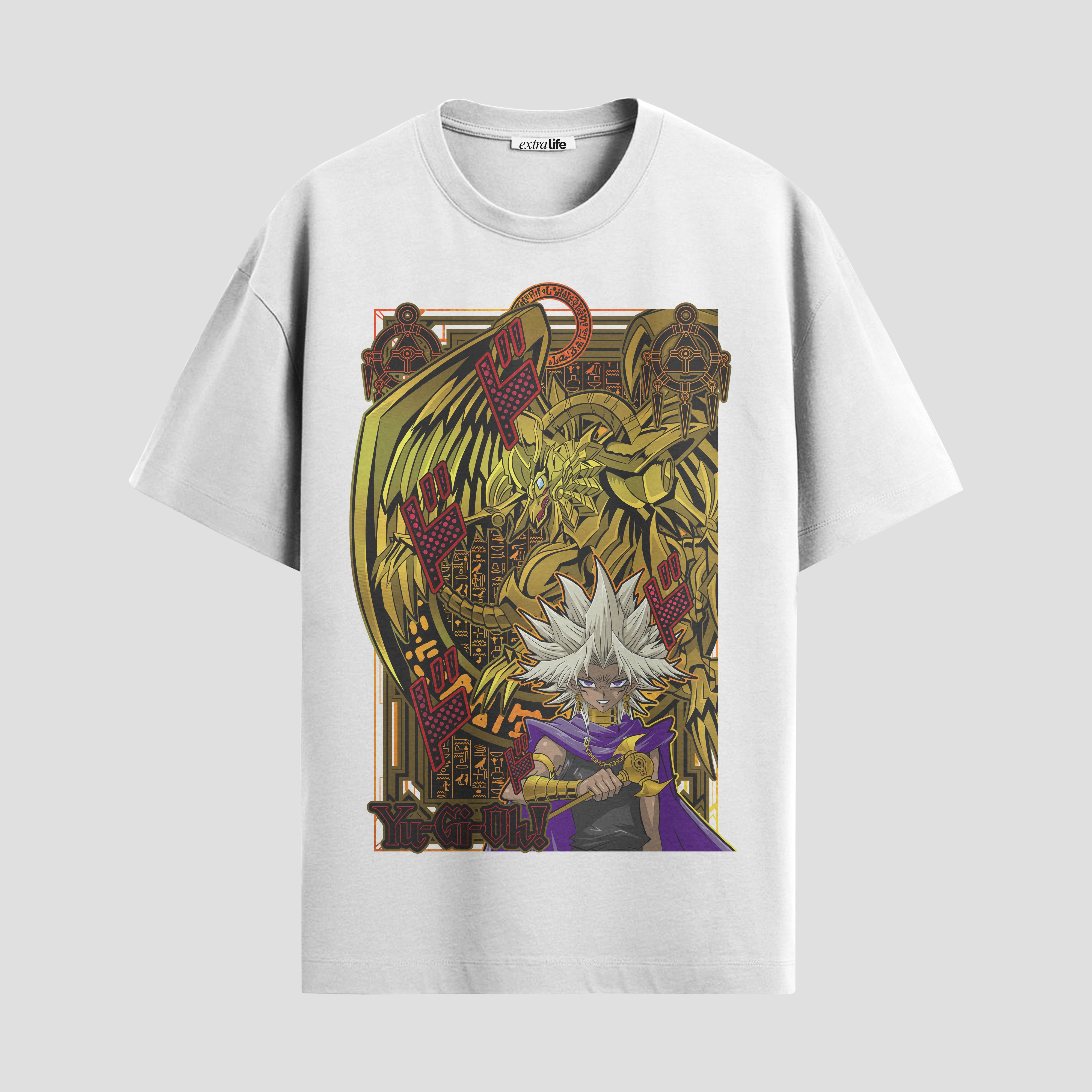 Playera urbana de anime y gaming ExtraLife MX, corte Standard Fit unisex ligero y transpirable en color Deep Black y Pure White, ropa de uso diario para gym y casual.