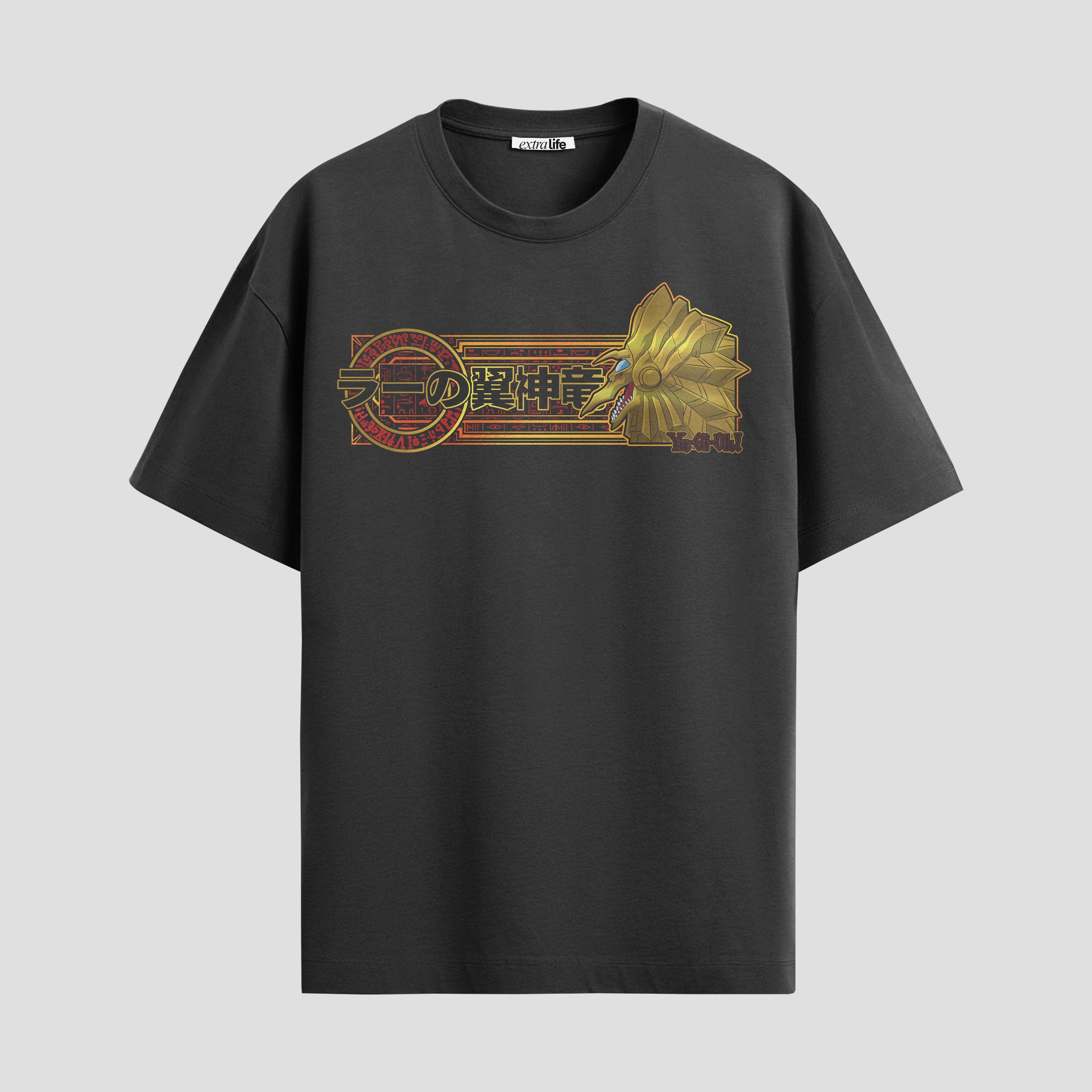 Playera urbana de anime y gaming ExtraLife MX, corte Standard Fit unisex ligero y transpirable en color Deep Black y Pure White, ropa de uso diario para gym y casual.