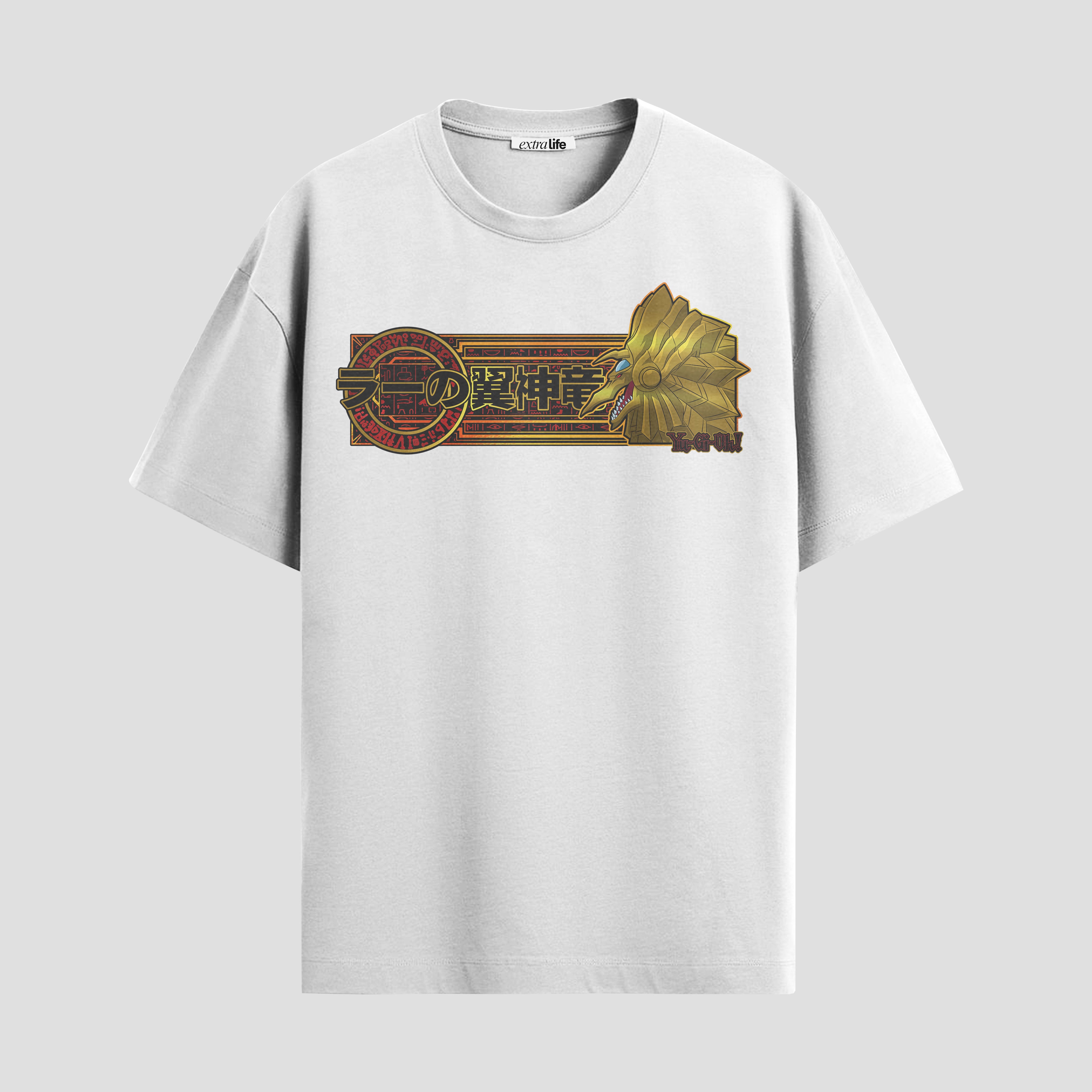 Playera urbana de anime y gaming ExtraLife MX, corte Standard Fit unisex ligero y transpirable en color Deep Black y Pure White, ropa de uso diario para gym y casual.