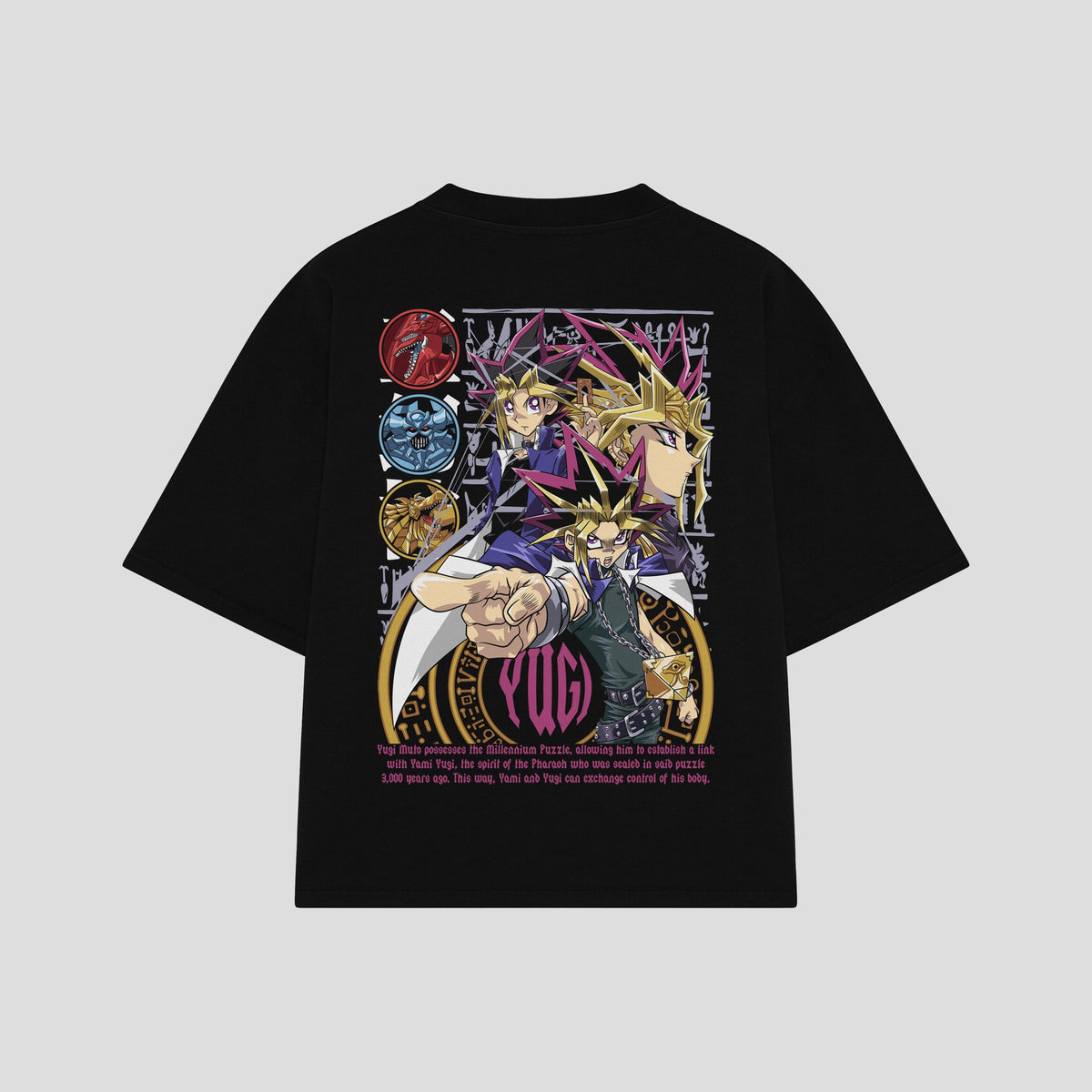 Playera streetwear premium de anime y gaming ExtraLife MX, corte oversized drop shoulder ligero y fresco en color Deep Black y Off-White, moda urbana mexicana de culto.