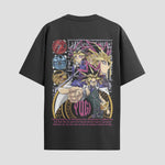 Playera urbana de anime y gaming ExtraLife MX, corte Standard Fit unisex ligero y transpirable en color Deep Black y Pure White, ropa de uso diario para gym y casual.