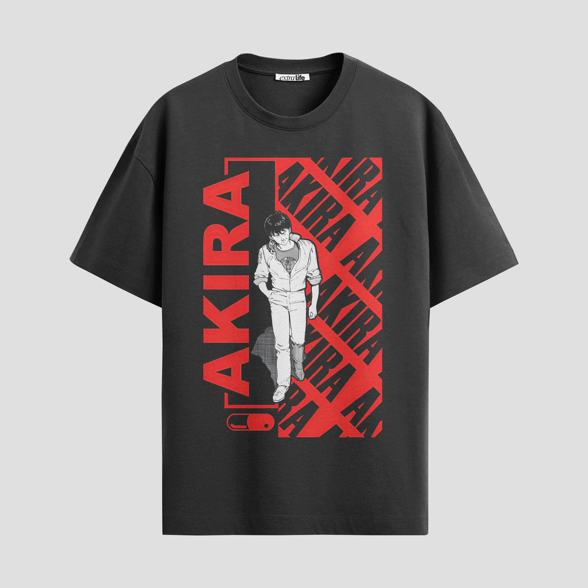 Playera urbana de anime y gaming ExtraLife MX, corte Classic Premium unisex ligero y transpirable en color Deep Black y Pure White, ropa de uso diario para gym y casual.