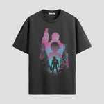 Playera urbana de anime y gaming ExtraLife MX, corte Standard Fit unisex ligero y transpirable en color Deep Black y Pure White, ropa de uso diario para gym y casual.
