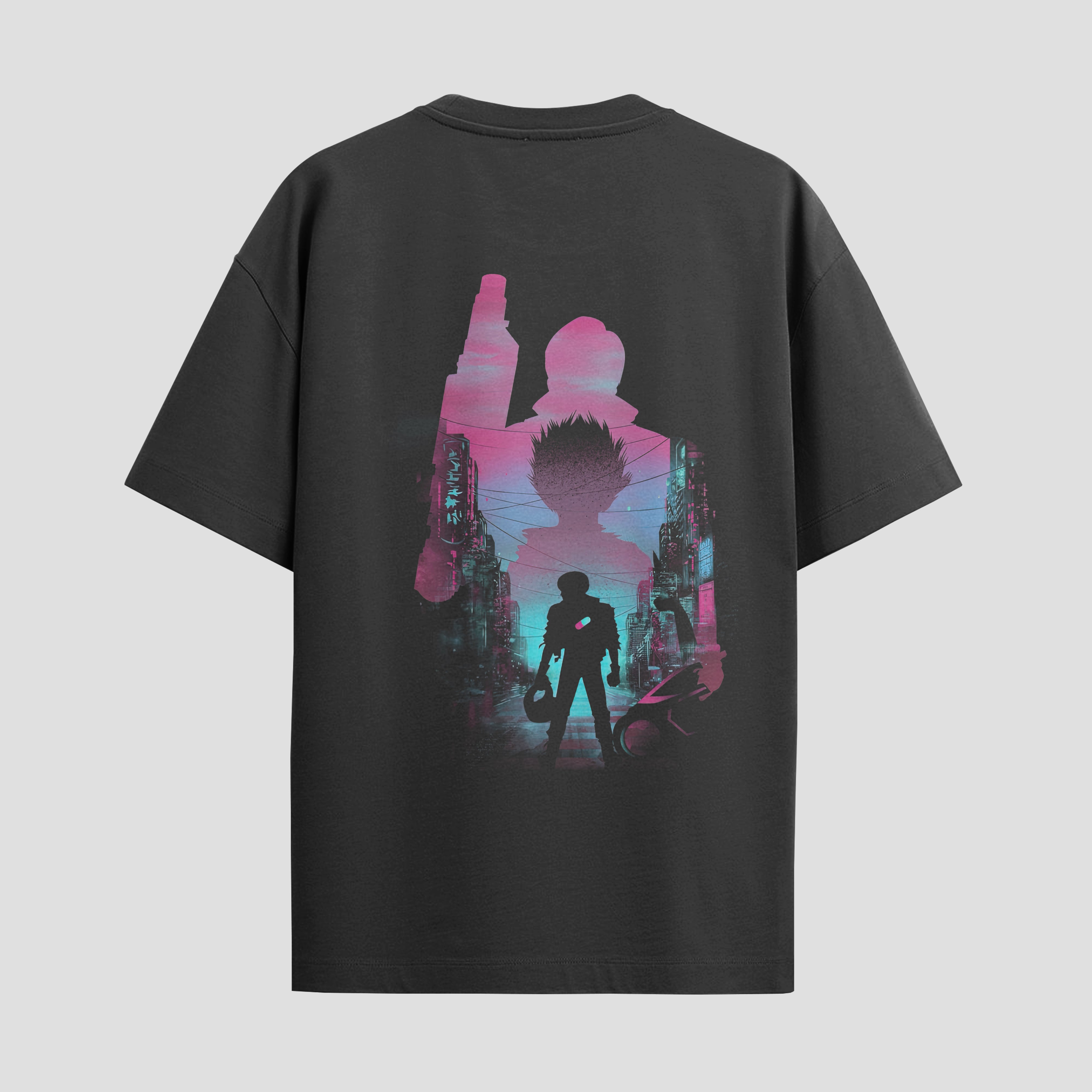 Playera urbana de anime y gaming ExtraLife MX, corte Standard Fit unisex ligero y transpirable en color Deep Black y Pure White, ropa de uso diario para gym y casual.