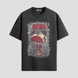 Playera urbana de anime y gaming ExtraLife MX, corte Standard Fit unisex ligero y transpirable en color Deep Black y Pure White, ropa de uso diario para gym y casual.