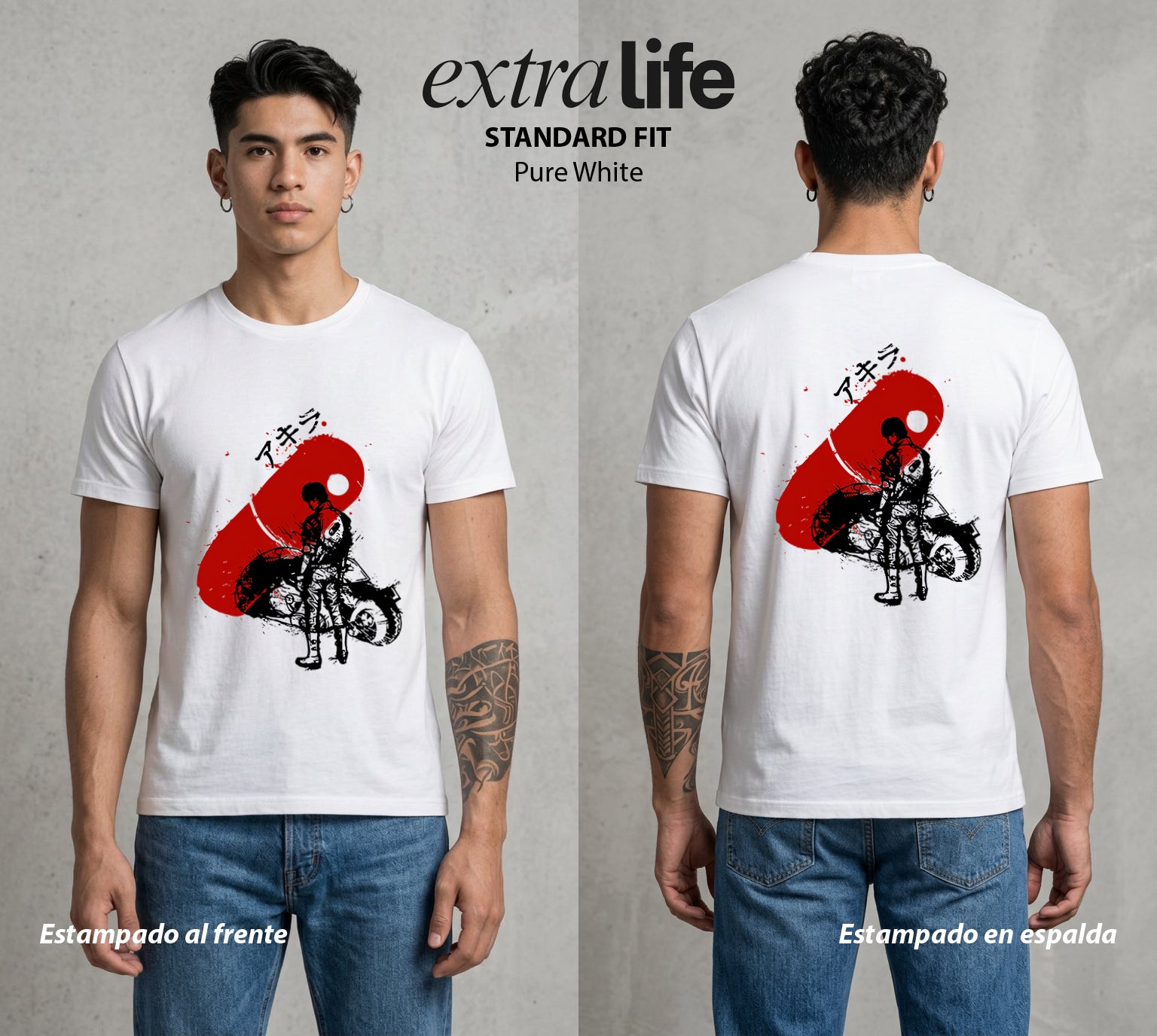 Neo Tokyo | Luz de Neo Tokyo #04700 - Playera Standard Fit | Pure White - Foto en modelo