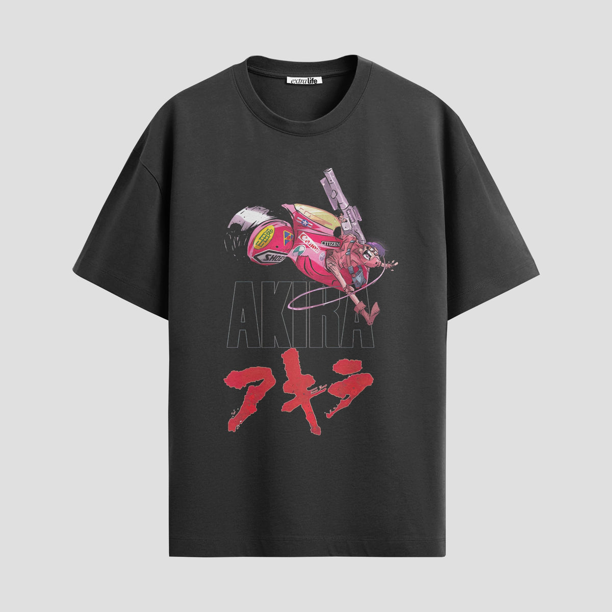 Playera urbana de anime y gaming ExtraLife MX, corte Classic Premium unisex ligero y transpirable en color Deep Black y Pure White, ropa de uso diario para gym y casual.