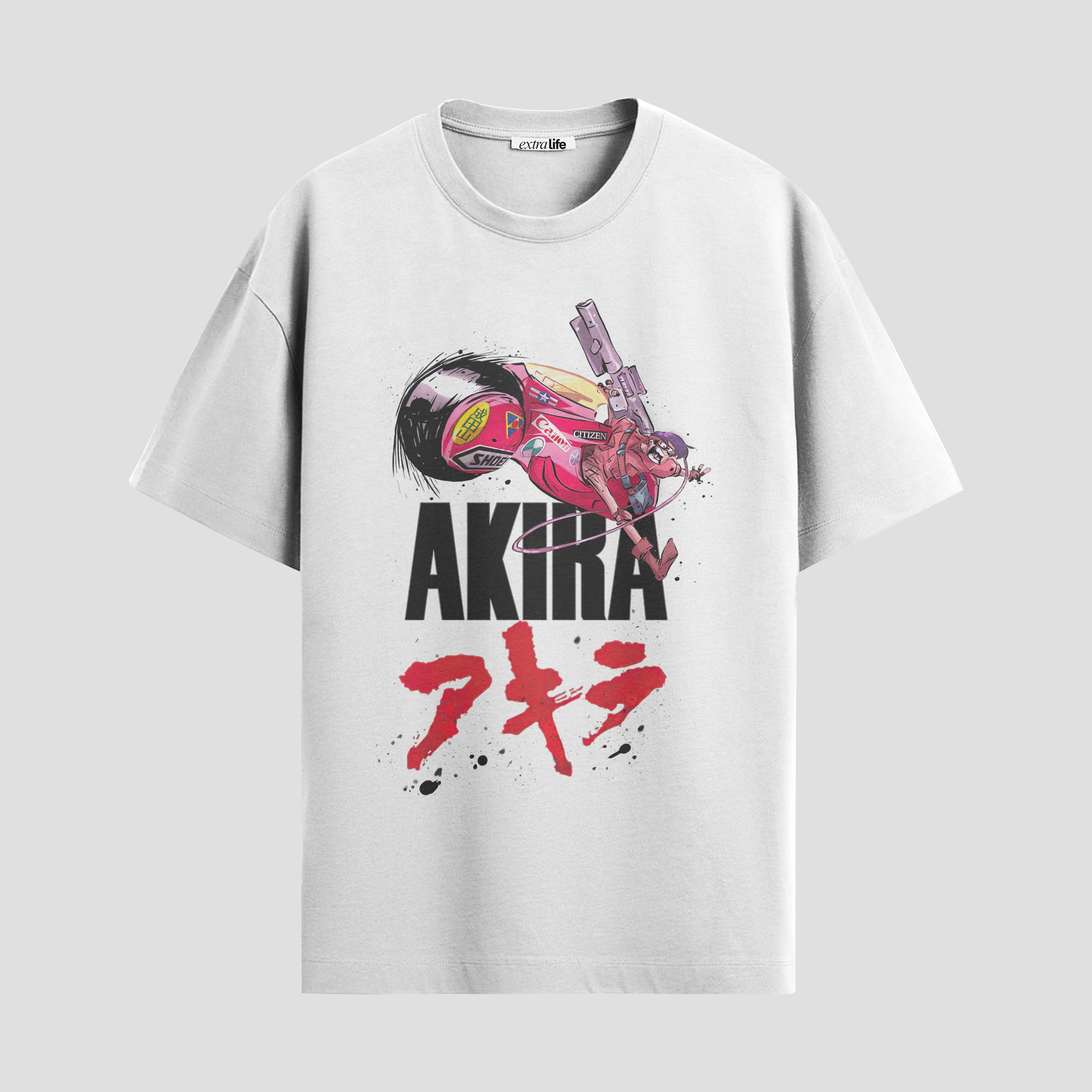 Playera urbana de anime y gaming ExtraLife MX, corte Standard Fit unisex ligero y transpirable en color Deep Black y Pure White, ropa de uso diario para gym y casual.