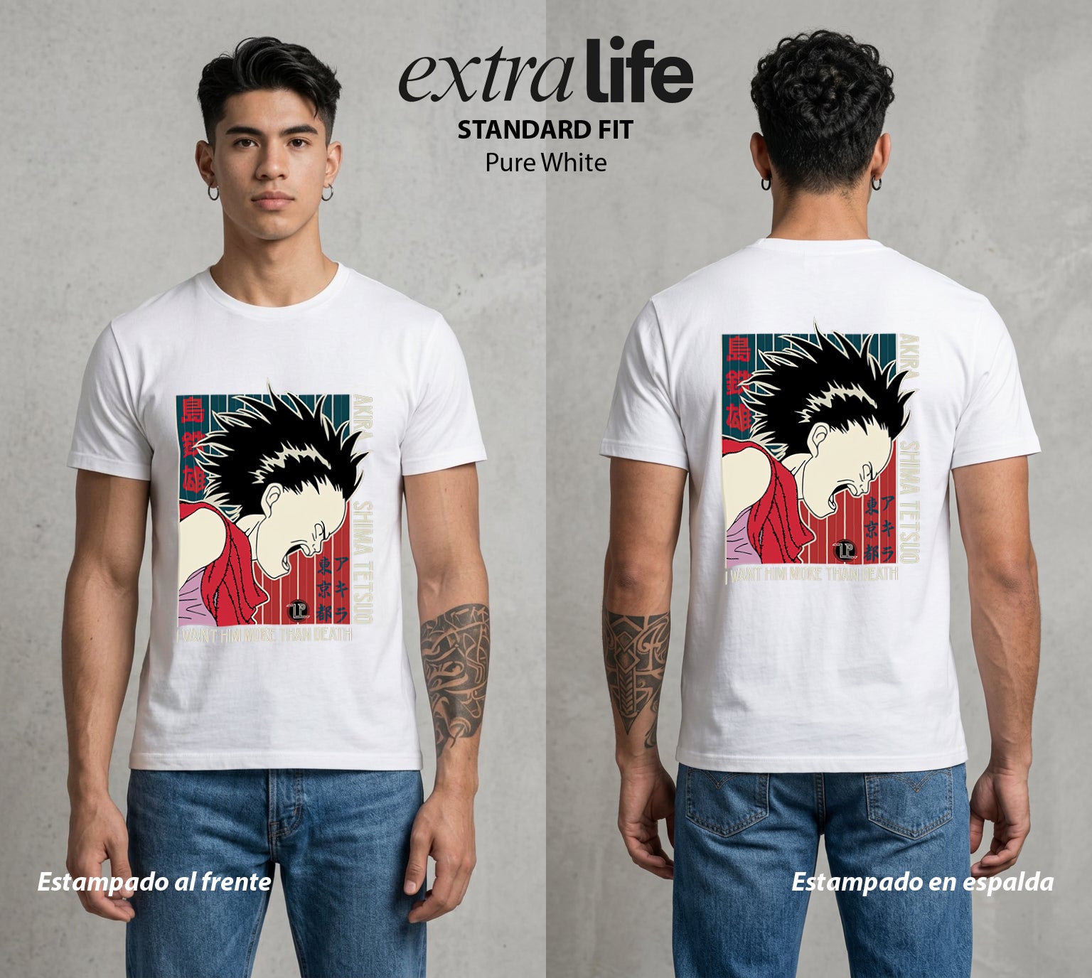 Neo Tokyo | Amigo Traicionado #04703 - Playera Standard Fit | Pure White - Foto en modelo