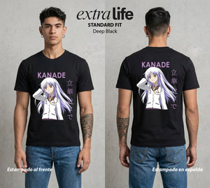 Después de la Vida | Ángel de las Almas #04707 - Playera Standard Fit | Deep Black - Foto en modelo