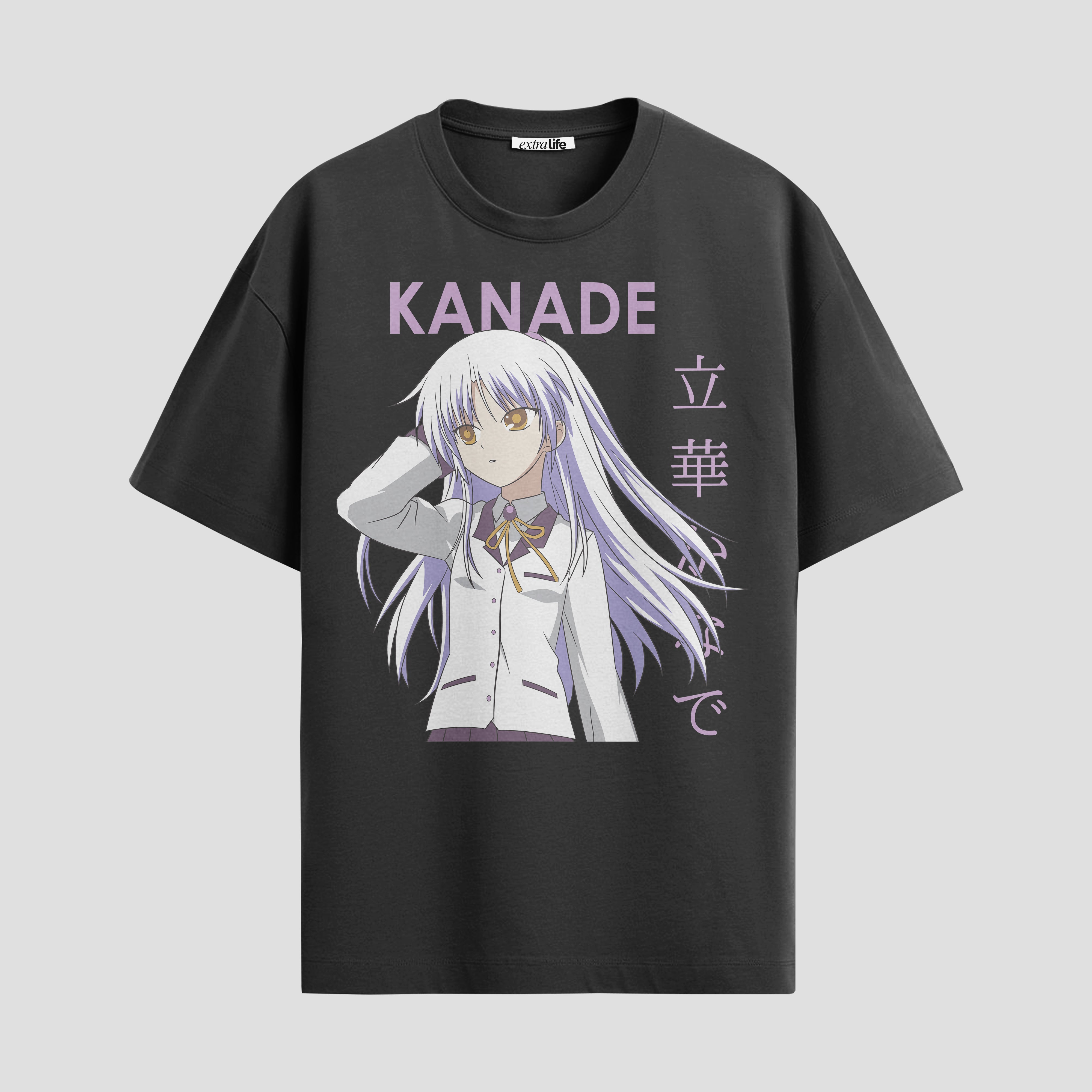 Playera urbana de anime y gaming ExtraLife MX, corte Standard Fit unisex ligero y transpirable en color Deep Black y Pure White, ropa de uso diario para gym y casual.