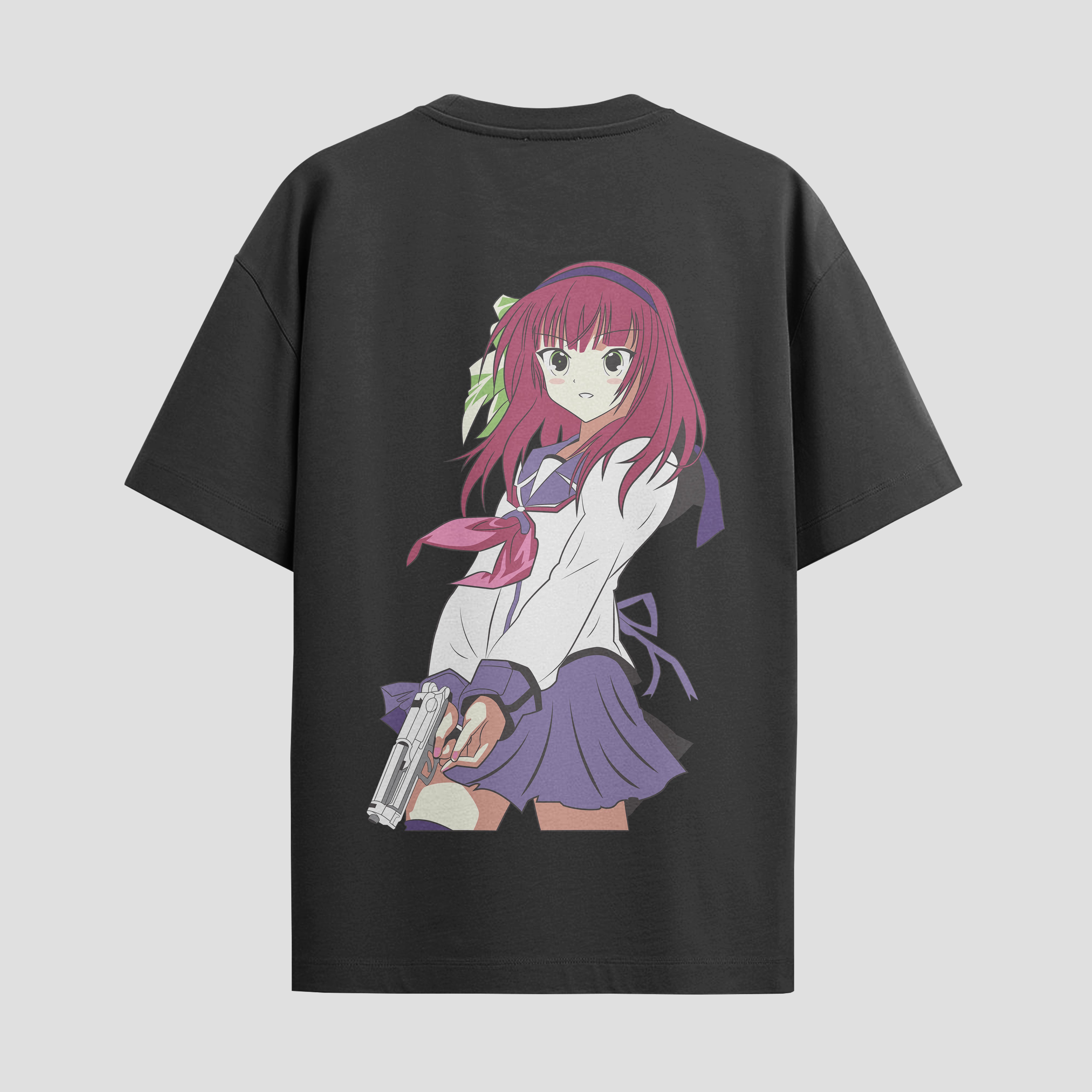 Playera urbana de anime y gaming ExtraLife MX, corte Standard Fit unisex ligero y transpirable en color Deep Black y Pure White, ropa de uso diario para gym y casual.