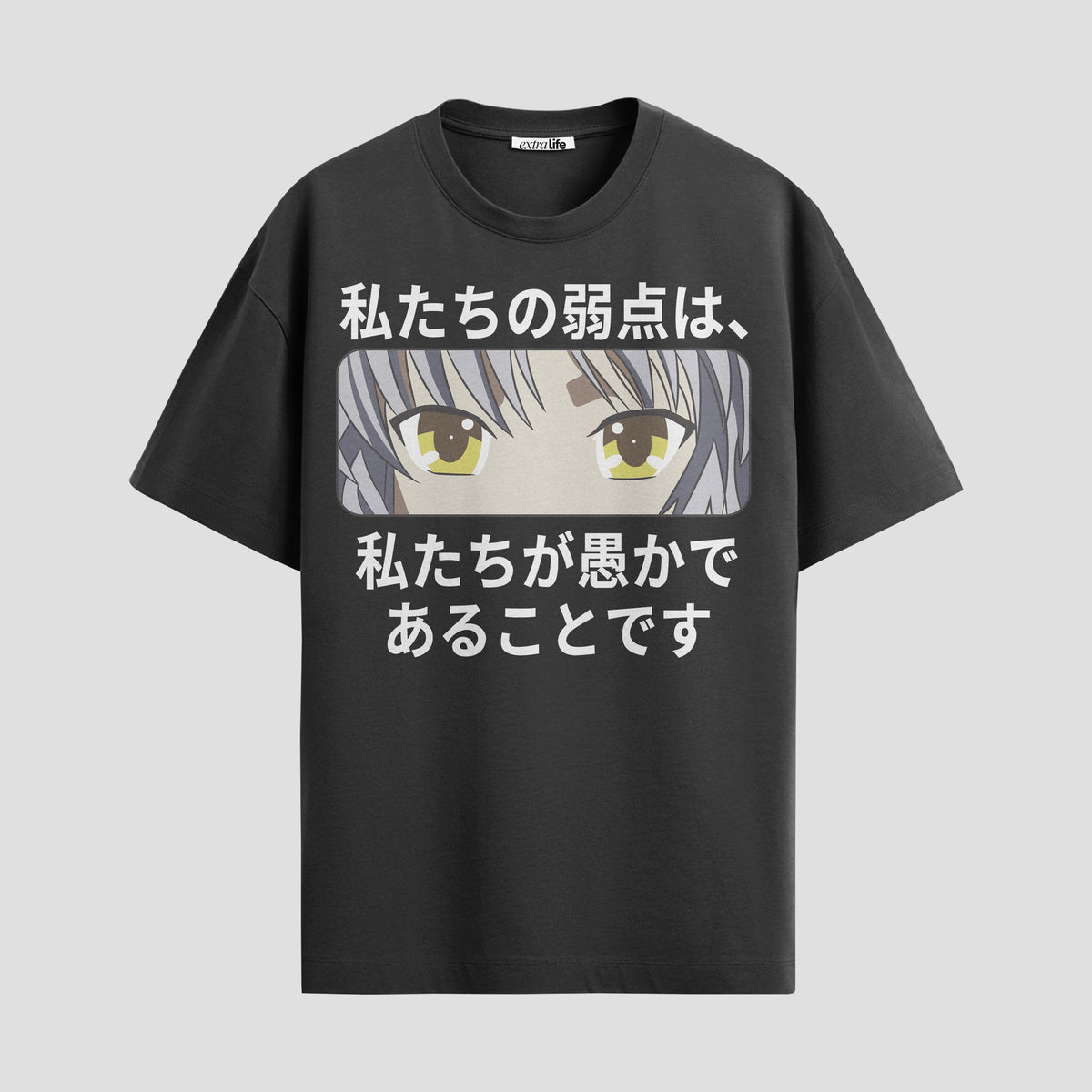 Playera urbana de anime y gaming ExtraLife MX, corte Classic Premium unisex ligero y transpirable en color Deep Black y Pure White, ropa de uso diario para gym y casual.
