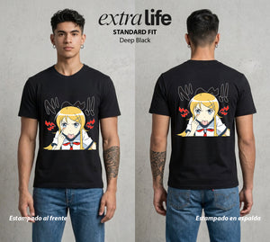 Después de la Vida | Concierto del Cielo #04710 - Playera Standard Fit | Deep Black - Foto en modelo