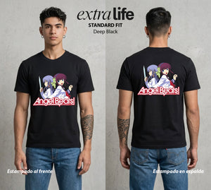 Después de la Vida | Rebeldía Celestial #04711 - Playera Standard Fit | Deep Black - Foto en modelo