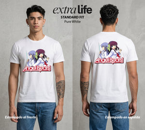 Después de la Vida | Rebeldía Celestial #04711 - Playera Standard Fit | Pure White - Foto en modelo