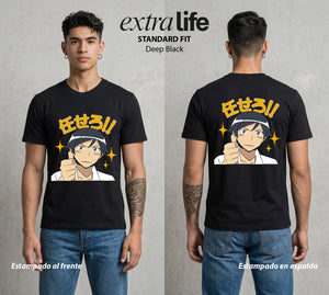 Después de la Vida | Guerreros del Limbo #04713 - Playera Standard Fit | Deep Black - Foto en modelo