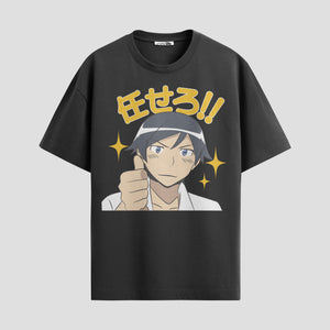 Playera urbana de anime y gaming ExtraLife MX, corte Standard Fit unisex ligero y transpirable en color Deep Black y Pure White, ropa de uso diario para gym y casual.