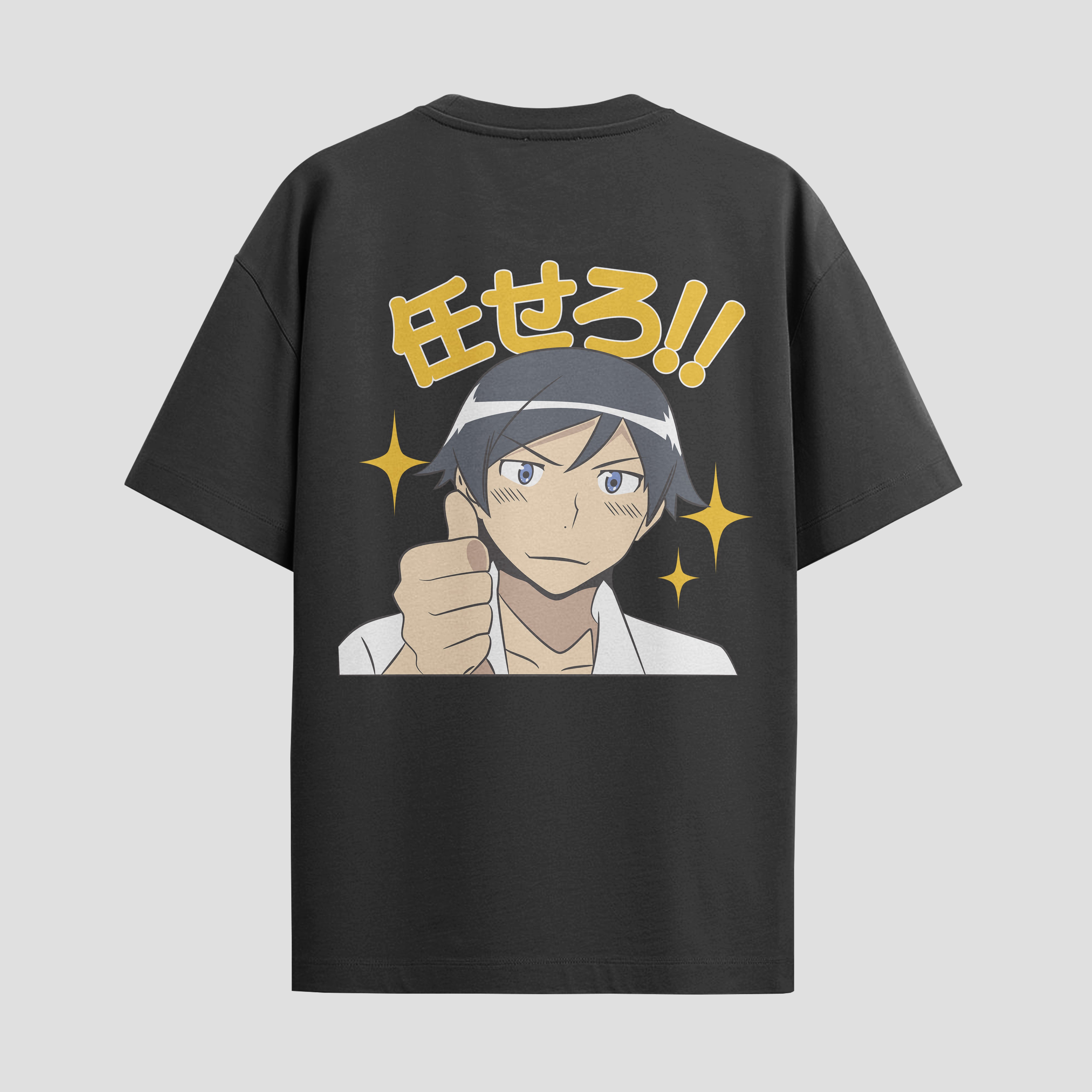 Playera urbana de anime y gaming ExtraLife MX, corte Standard Fit unisex ligero y transpirable en color Deep Black y Pure White, ropa de uso diario para gym y casual.