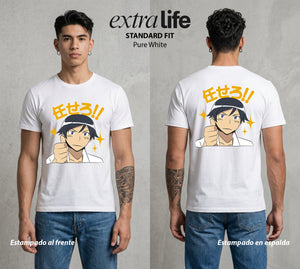 Después de la Vida | Guerreros del Limbo #04713 - Playera Standard Fit | Pure White - Foto en modelo