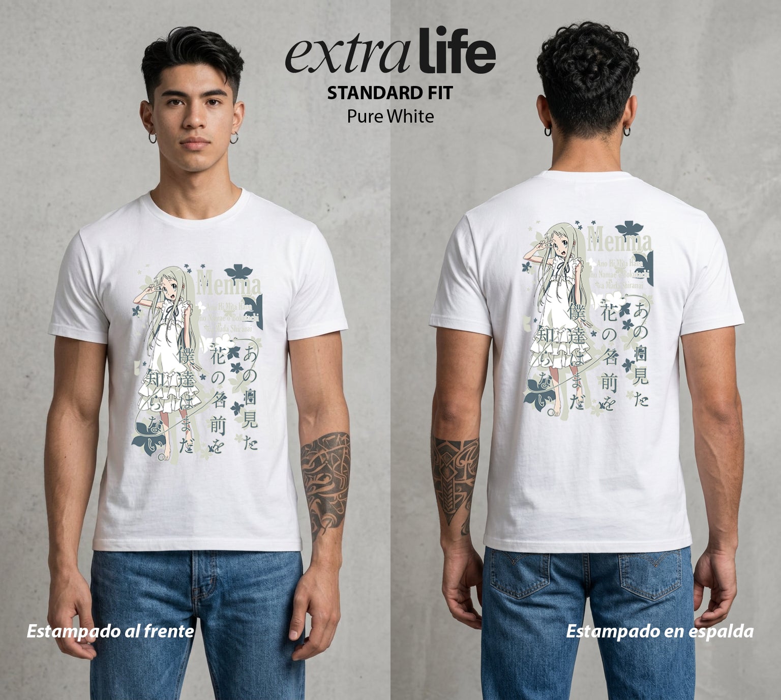 La Flor que Aún Puedo Ver | El Espíritu del Verano #04716 - Playera Standard Fit | Pure White - Foto en modelo