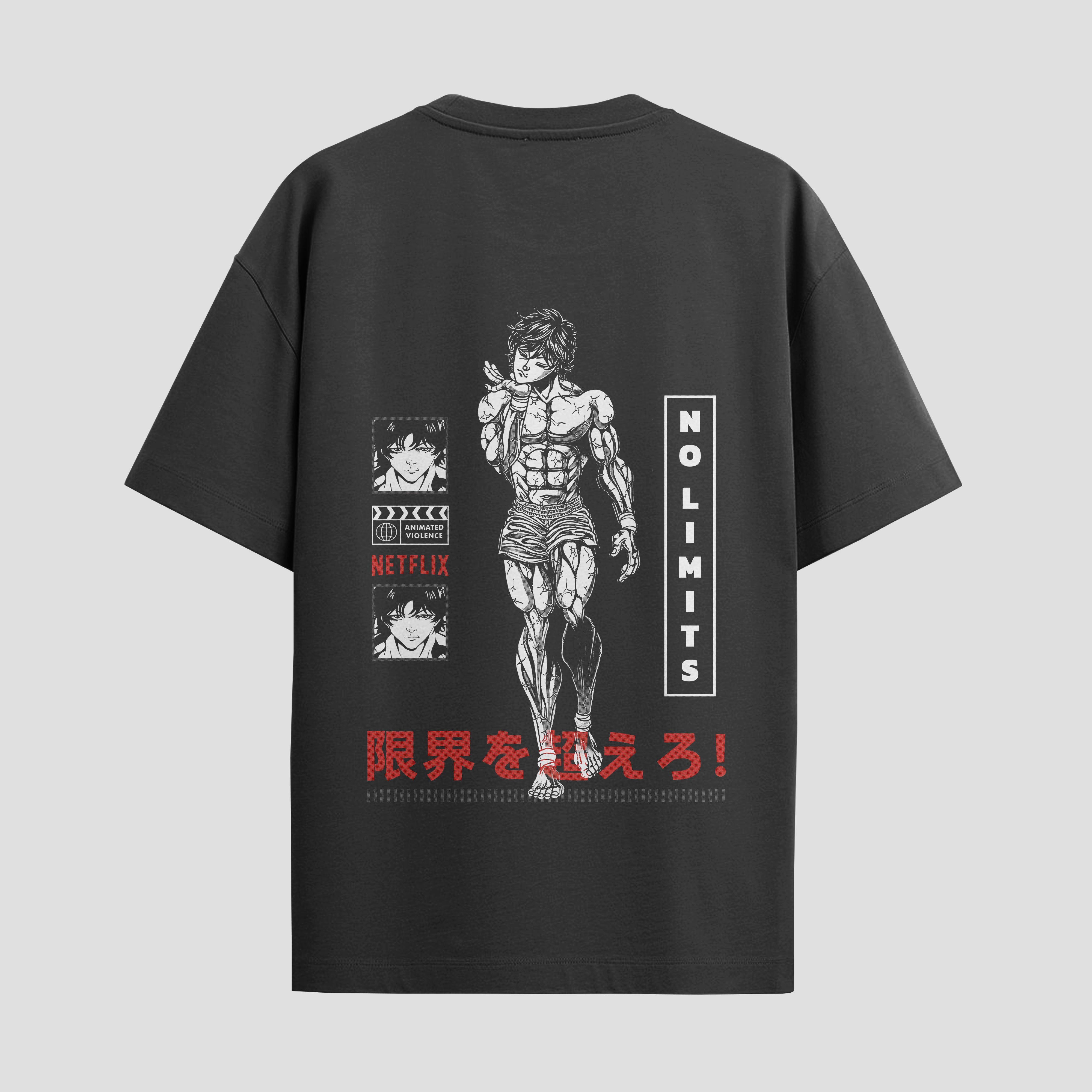 Playera urbana de anime y gaming ExtraLife MX, corte Standard Fit unisex ligero y transpirable en color Deep Black y Pure White, ropa de uso diario para gym y casual.