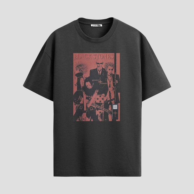 Playera urbana de anime y gaming ExtraLife MX, corte Standard Fit unisex ligero y transpirable en color Deep Black y Pure White, ropa de uso diario para gym y casual.