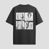 Playera urbana de anime y gaming ExtraLife MX, corte Standard Fit unisex ligero y transpirable en color Deep Black y Pure White, ropa de uso diario para gym y casual.