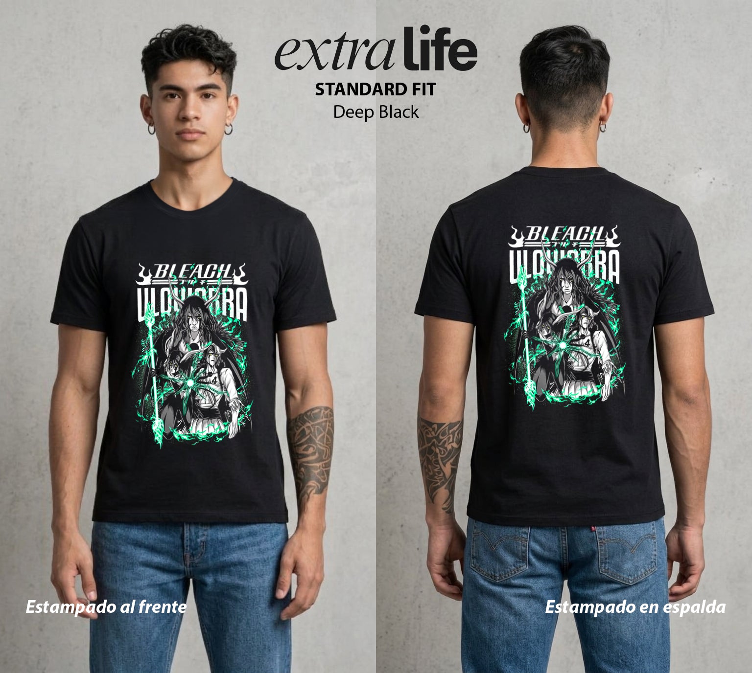 El Mundo de las Almas | Las Almas sin Descanso #04729 - Playera Standard Fit | Deep Black - Foto en modelo