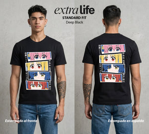 Del Cuarto al Escenario | Guitarra Tímida I #04732 - Playera Standard Fit | Deep Black - Foto en modelo