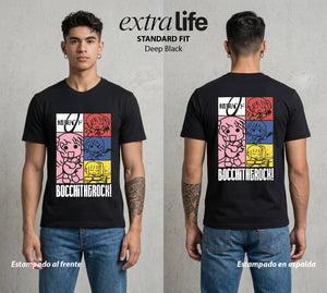 Del Cuarto al Escenario | Guitarra Tímida II #04733 - Playera Standard Fit | Deep Black - Foto en modelo