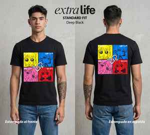 Del Cuarto al Escenario | Riff Solitario #04736 - Playera Standard Fit | Deep Black - Foto en modelo