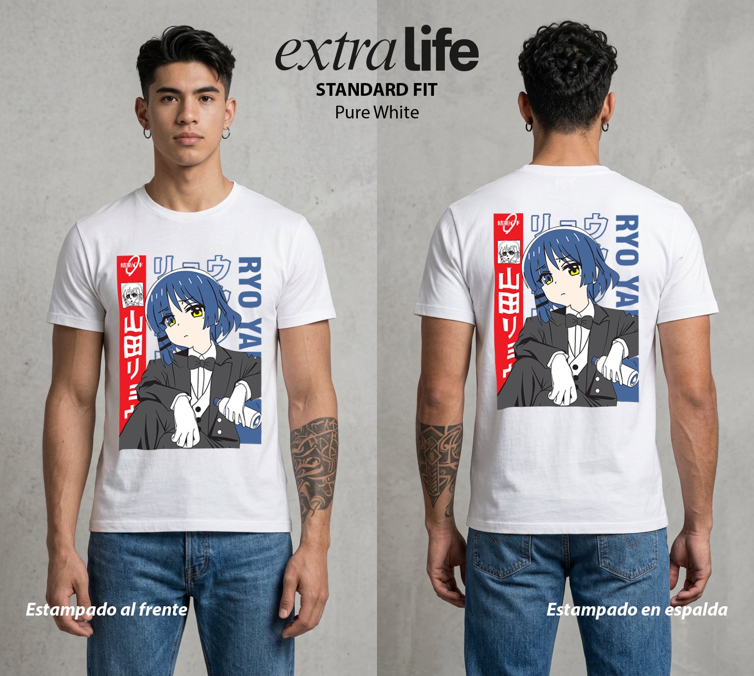 Del Cuarto al Escenario | Acorde del Alma #04738 - Playera Standard Fit | Pure White - Foto en modelo
