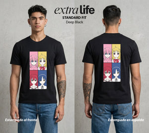 Del Cuarto al Escenario | Estrella en Formación #04740 - Playera Standard Fit | Deep Black - Foto en modelo