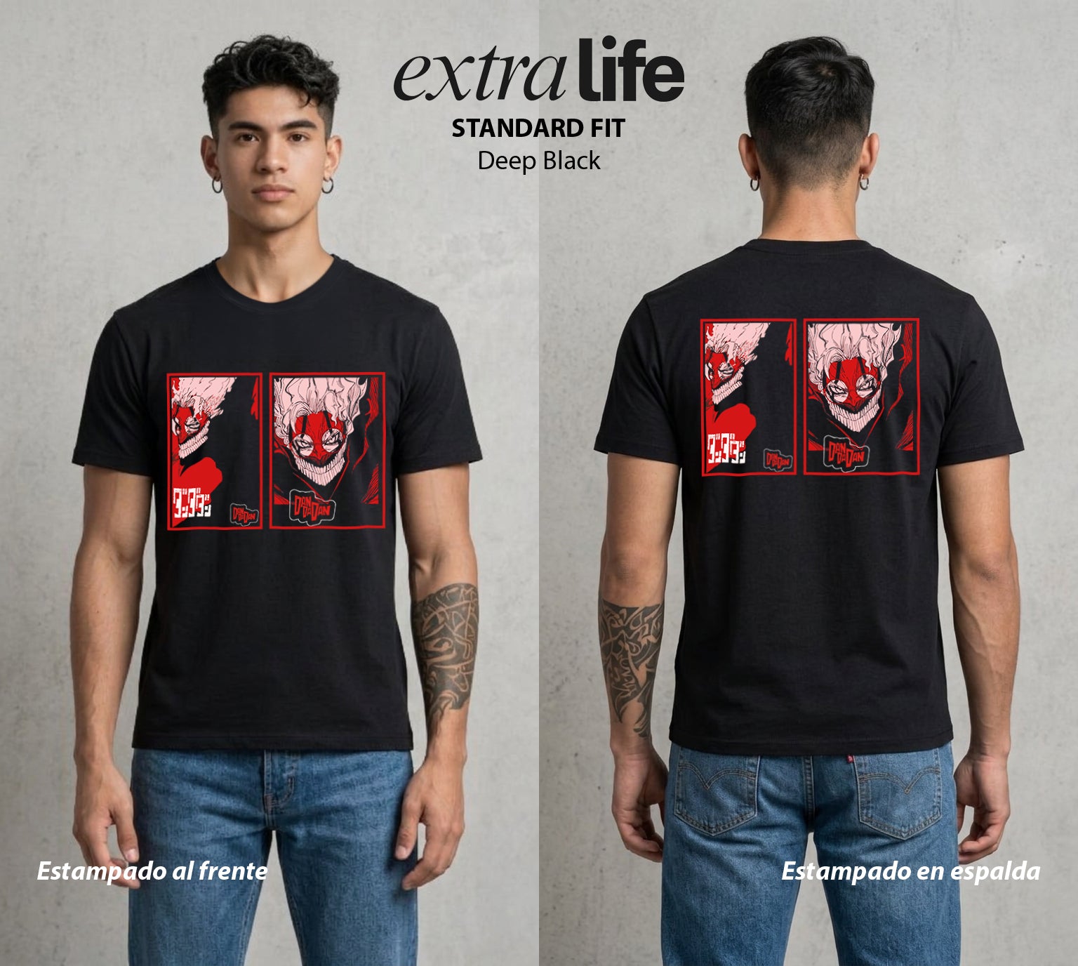 Lo Paranormal Cotidiano | Duelo Alienígena #04744 - Playera Standard Fit | Deep Black - Foto en modelo