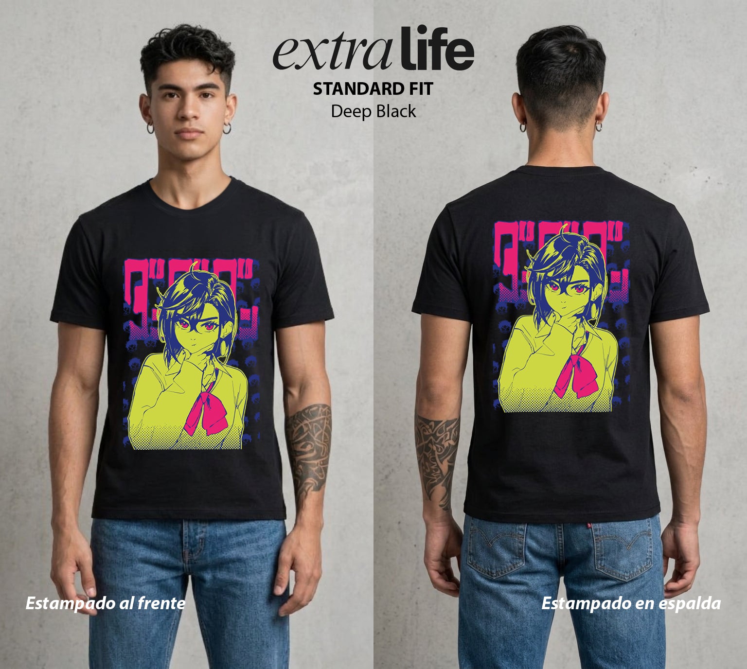 Lo Paranormal Cotidiano | Catástrofe Paranormal #04749 - Playera Standard Fit | Deep Black - Foto en modelo