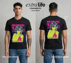 Lo Paranormal Cotidiano | Catástrofe Paranormal #04749 - Playera Standard Fit | Deep Black - Foto en modelo