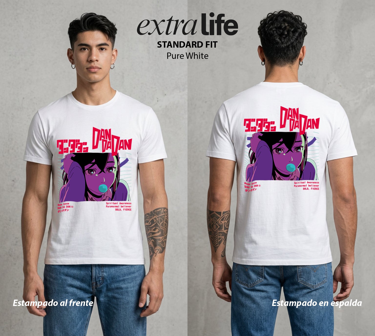 Lo Paranormal Cotidiano | Chica de los Espíritus II #04752 - Playera Standard Fit | Pure White - Foto en modelo