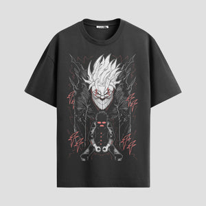 Playera urbana de anime y gaming ExtraLife MX, corte Standard Fit unisex ligero y transpirable en color Deep Black y Pure White, ropa de uso diario para gym y casual.