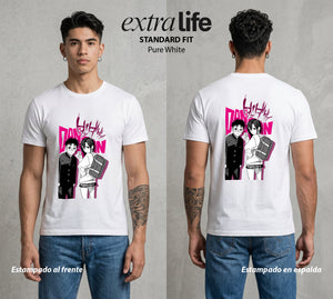 Lo Paranormal Cotidiano | Dúo Sobrenatural #04755 - Playera Standard Fit | Pure White - Foto en modelo