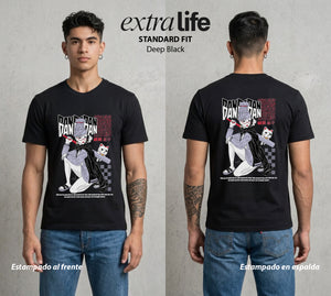 Lo Paranormal Cotidiano | Abuela del Poder #04759 - Playera Standard Fit | Deep Black - Foto en modelo