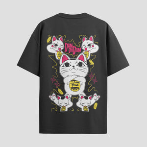 Playera urbana de anime y gaming ExtraLife MX, corte Standard Fit unisex ligero y transpirable en color Deep Black y Pure White, ropa de uso diario para gym y casual.