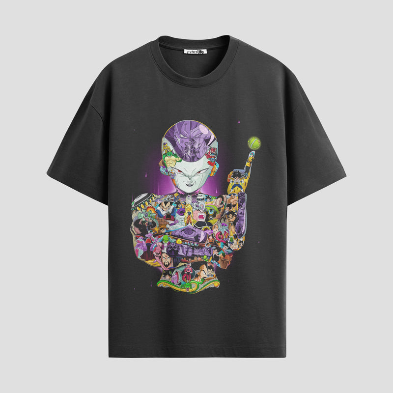 Playera urbana de anime y gaming ExtraLife MX, corte Standard Fit unisex ligero y transpirable en color Deep Black y Pure White, ropa de uso diario para gym y casual.