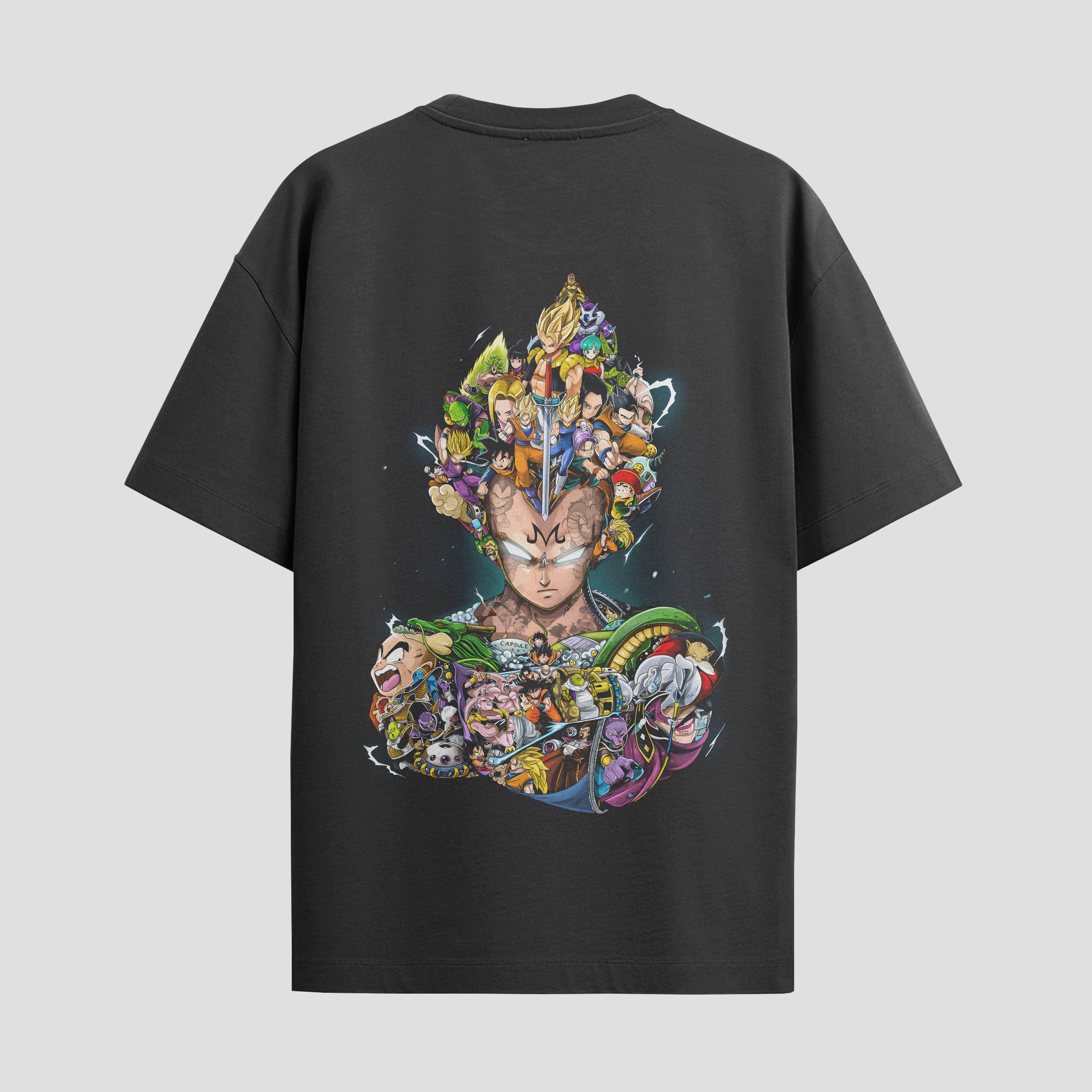 Playera urbana de anime y gaming ExtraLife MX, corte Standard Fit unisex ligero y transpirable en color Deep Black y Pure White, ropa de uso diario para gym y casual.