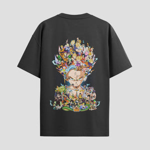 Playera urbana de anime y gaming ExtraLife MX, corte Standard Fit unisex ligero y transpirable en color Deep Black y Pure White, ropa de uso diario para gym y casual.